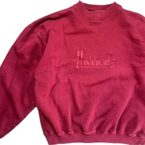 Vintage 90’s Harrods Burgundy Sweatshirt